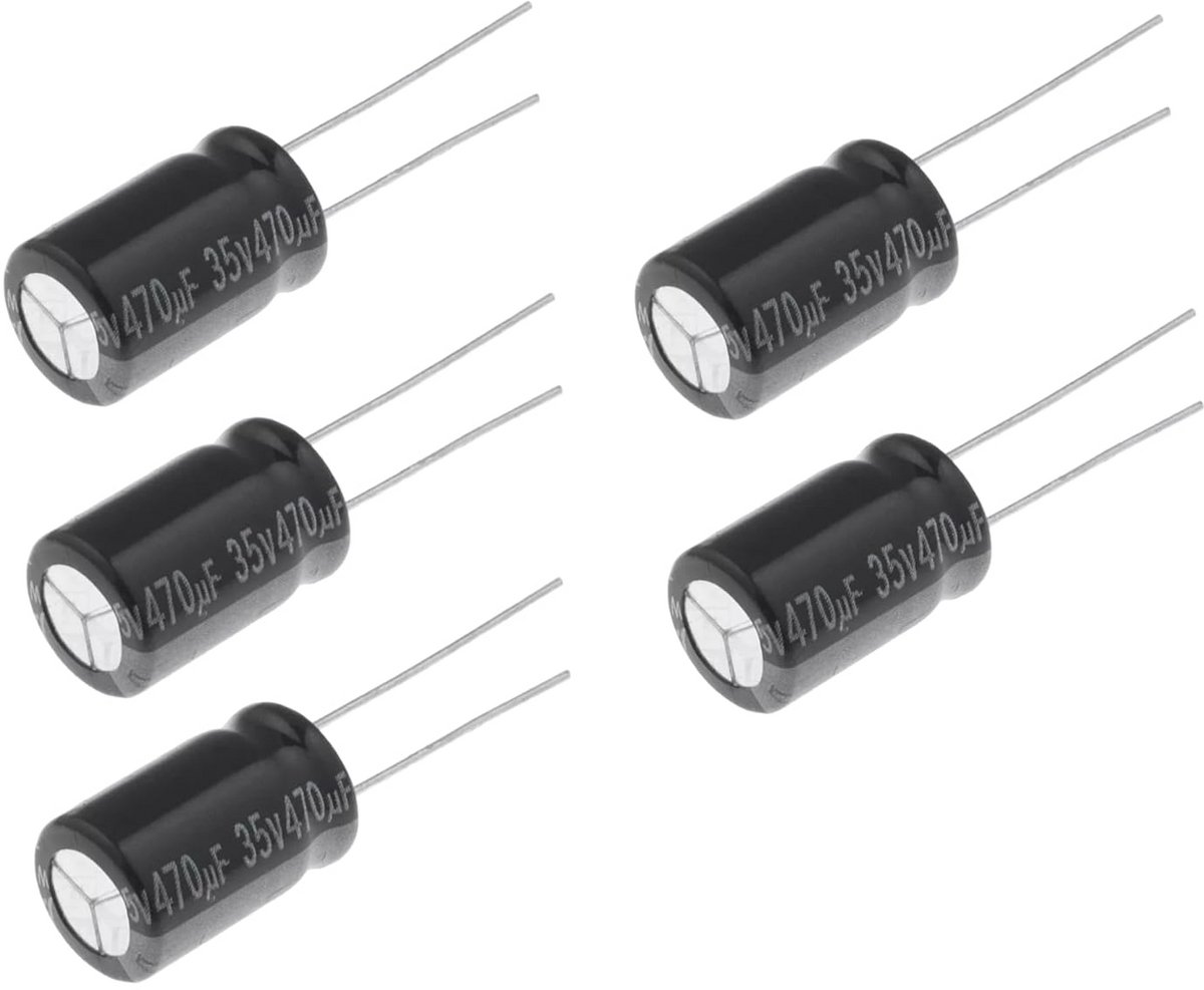 Elektrolytische condensatoren 470 µF 35 V THT montage 5 stuks