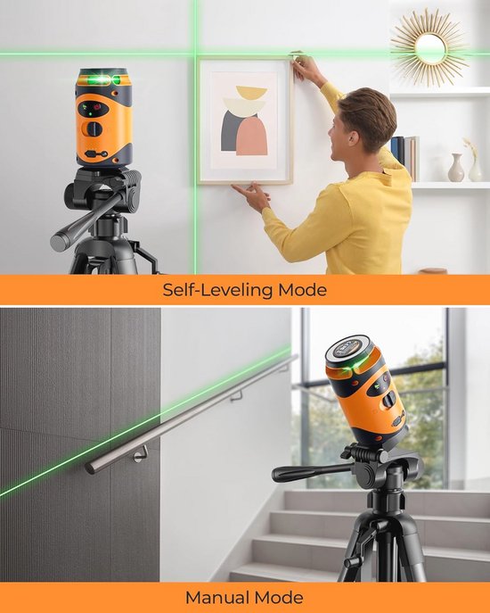 Cross line laser groen - perfecte zichtbaarheid en nauwkeurige