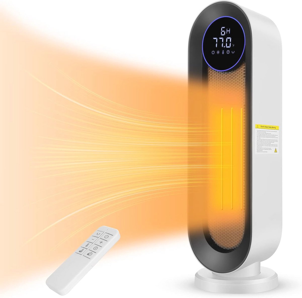 Keramische Ventilatorkachel 2000W met Thermostaat en Afstandsbediening - Energiebesparende Elektrische Verwarming