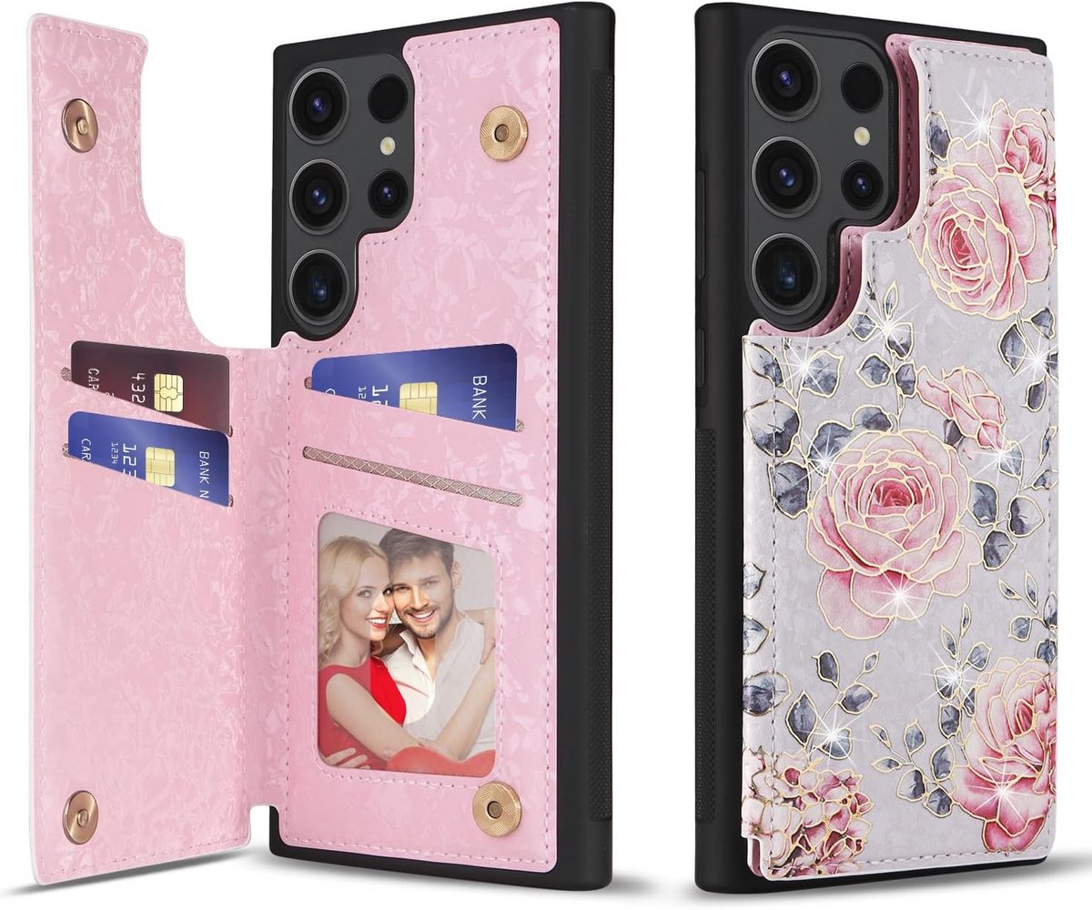 Wallet Case met Kaarthouders voor Mobiele Telefoons