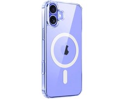 Transparant Hoesje Geschikt voor Apple iPhone 16 | Compatibel met MagSafe | Dun TPU | Back Cover met Magneet | Doorzichtig | Ultra Dun