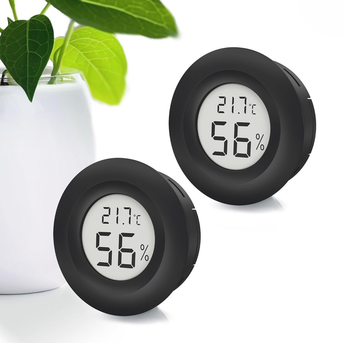 Mini Digitale Thermometer en Hygrometer - Set van 2