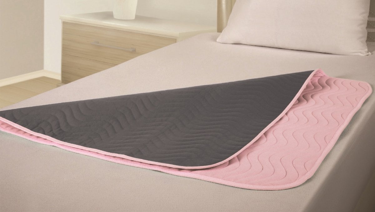 Incontinentie Onderlegger 90x90 cm – Vida Wasbare Matrasbeschermer met Instopstroken, 3 Liter Absorptie