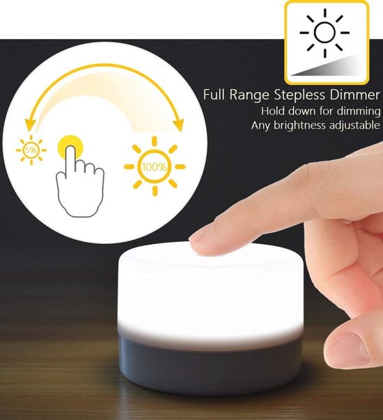 Dimbaar Nachtlampje voor Kinderen en Volwassenen - Touch-Activate LED Tafellicht voor Sfeer en Comfort — afbeelding 3
