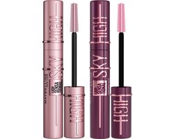 Maybelline New York - Duo Lash Sensational Sky High Mascara - Very Black + Burgundy Haze - Lengte Mascara - 7,2ml X2