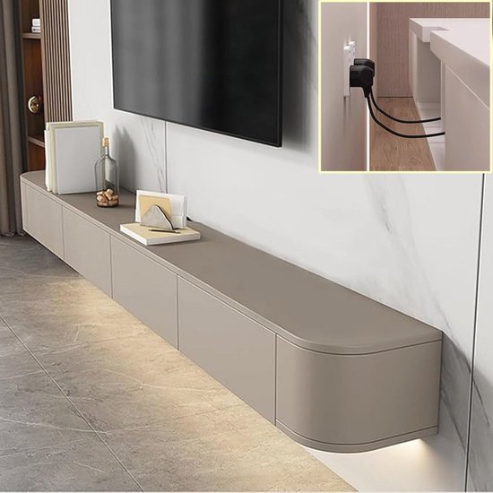 Foto: Zwevende tv kast voor wandmontage multifunctioneel meubel met opbergruimte