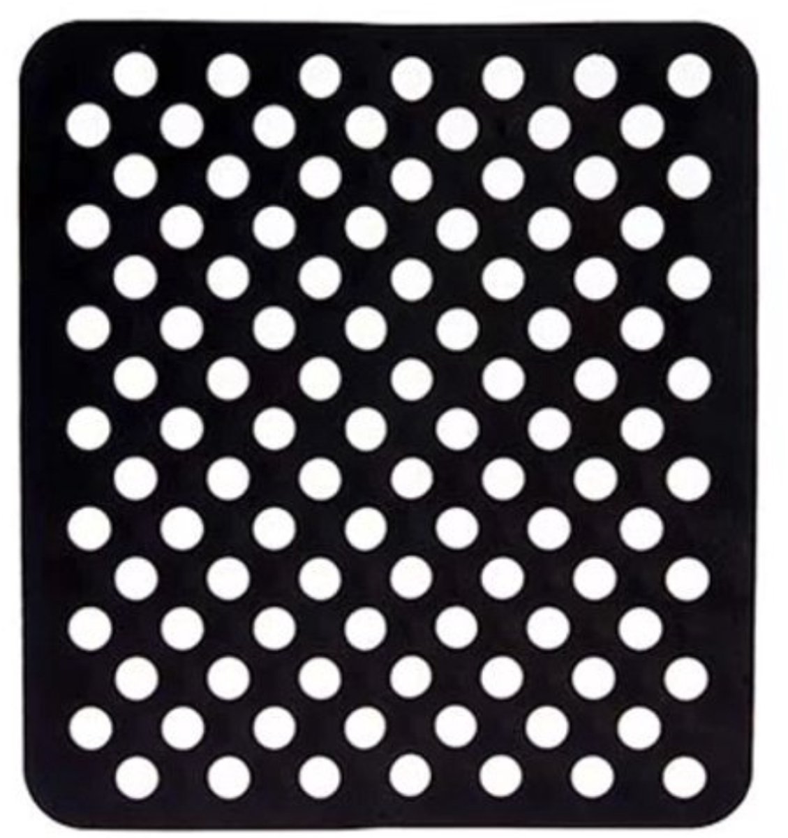 Hauskraft - Gootsteenmat - Rechthoekig - Spoelbakmat - Spoelbakmat - Spoelbak Beschermer - 31x28 cm - Zwart
