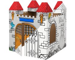 Bankers Box Play - Speelhuis stevig karton - Kasteel - Inkleurbaar