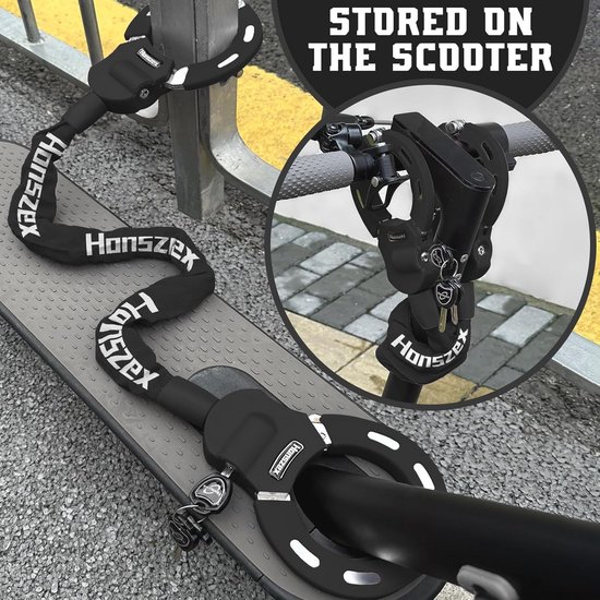 E-scooterslot met sleutel, 120 cm, anti-diefstalslot voor e-scooter, kabelslot, fietsslot, hoge veiligheid, ideaal voor scooter, fiets, kinderwagen