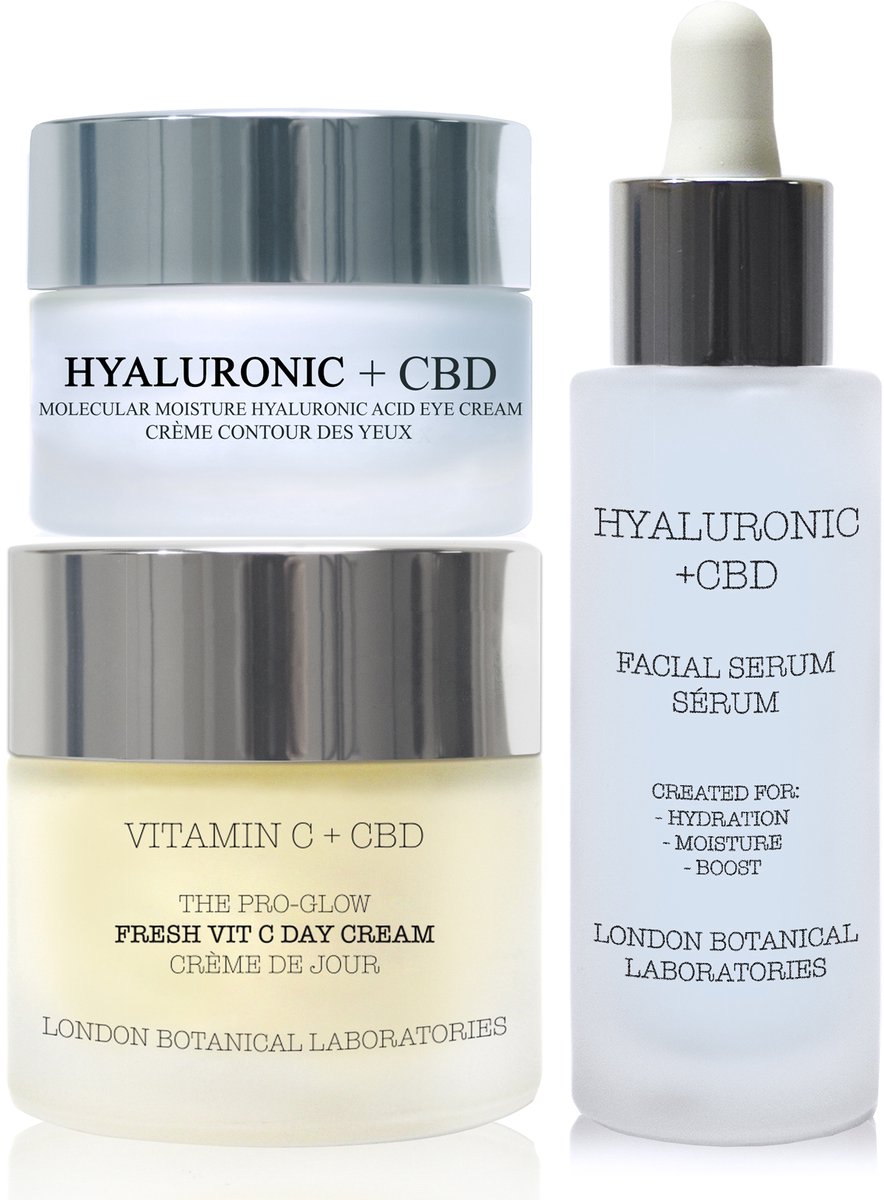London Botanical Laboratories Hyaluronzuur + CBD gezichtsverzorgingsset