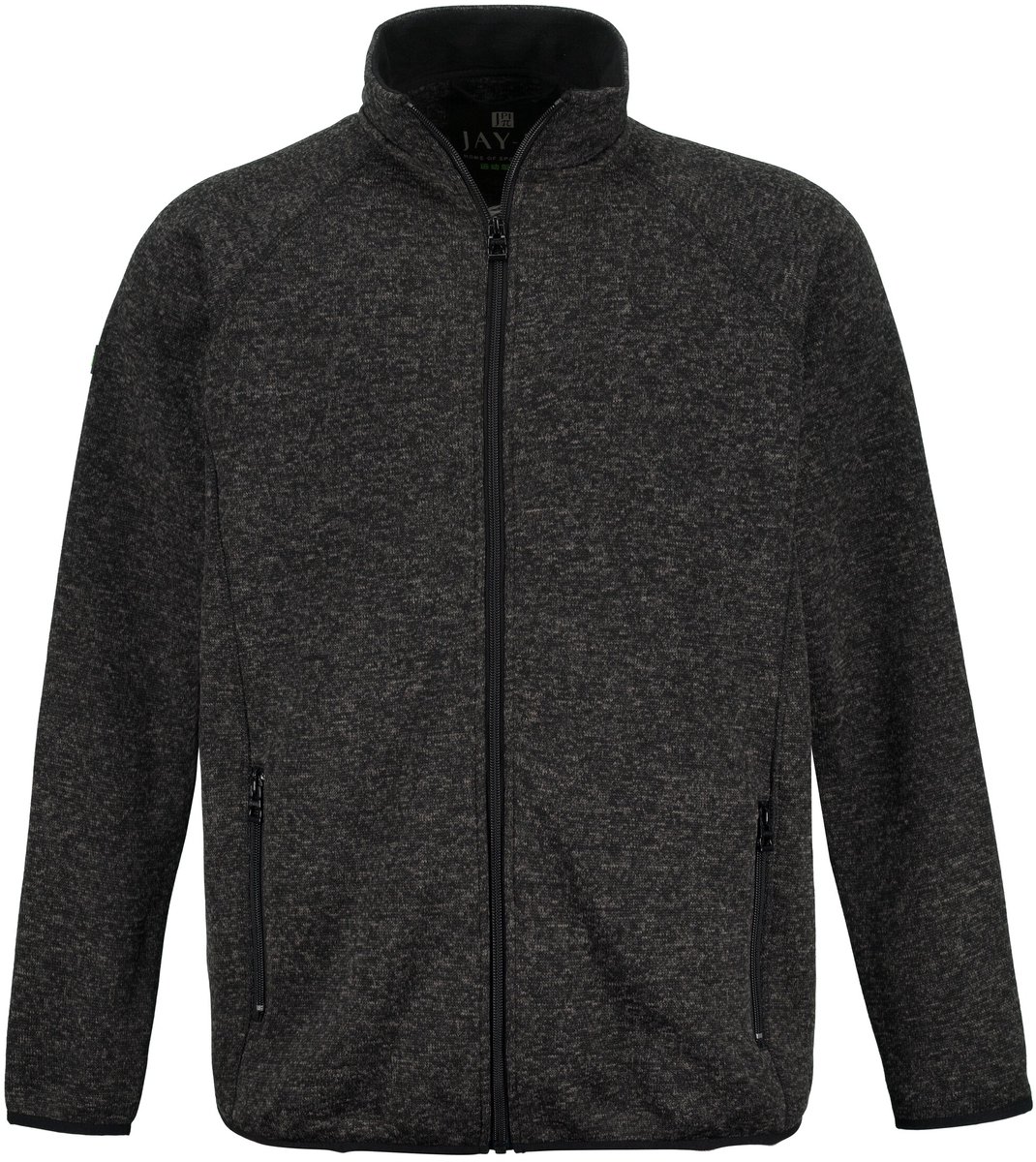 JAY-PI - Heren - Jasje van gebreid fleece - Zwart - Maat L