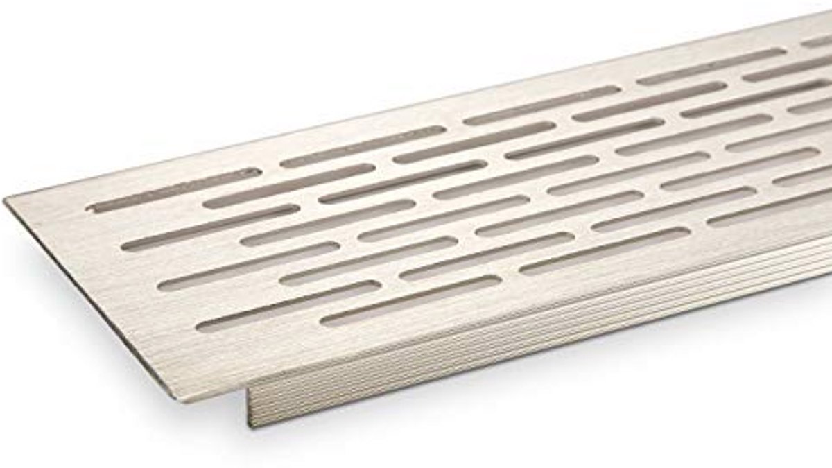 Ventilatierooster RVS-look 500 x 100 mm