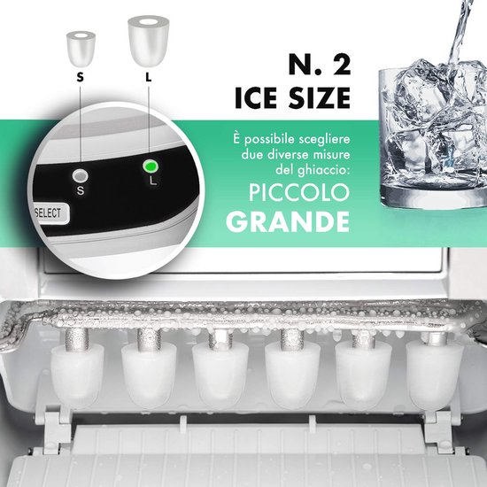 IJsmachine voor 12-15 kg ijsblokjes in 24 uur - Compact en Stil van Merkloos — afbeelding 2