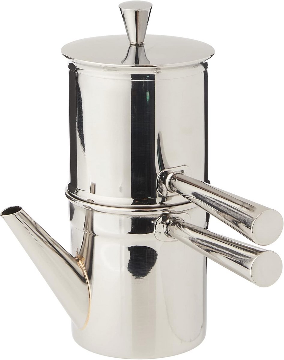 Espressomachine voor 1-2 kopjes van roestvrij staal 18/10