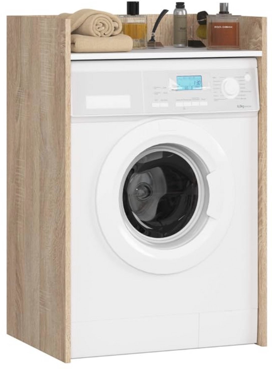 Wasmachinekast voor Badkamer - 97,5 x 64 x 50 cm - Geschikt voor Wasmachine en Wasdroger