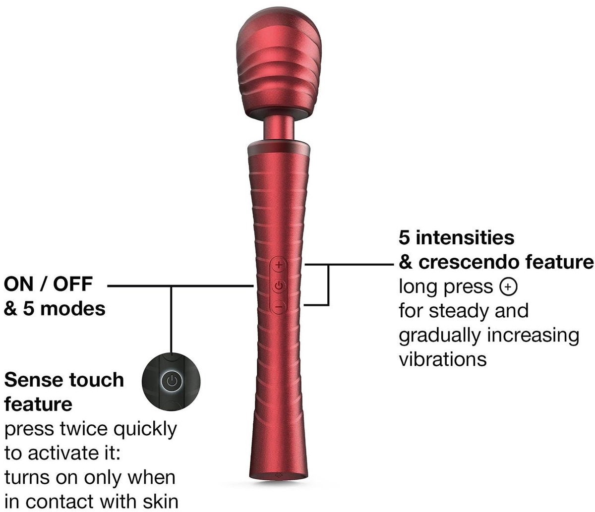ManWan - Man.Wand Edgy - Wand Vibrator voor Haar & Hem - Red Velvet