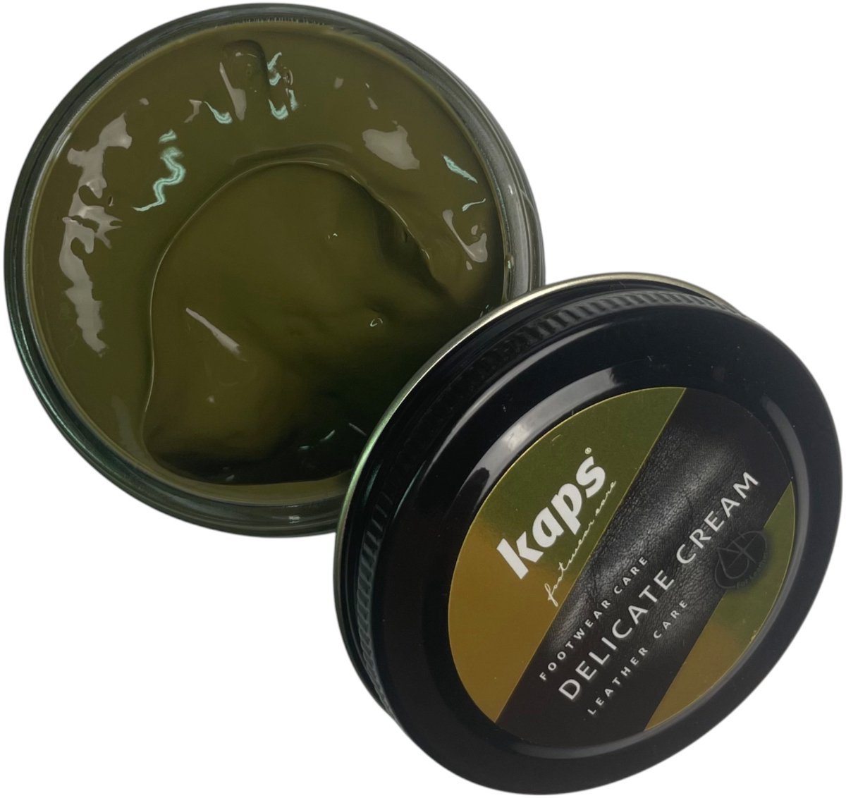 Kaps Schoencreme - schoensmeer - verzorgt het leer en geeft glans - (134) Olijf Groen - 50ml