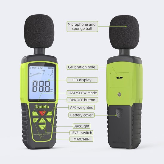 Decibelmeter kopen - Digitale geluidsmeter 30-130 dB