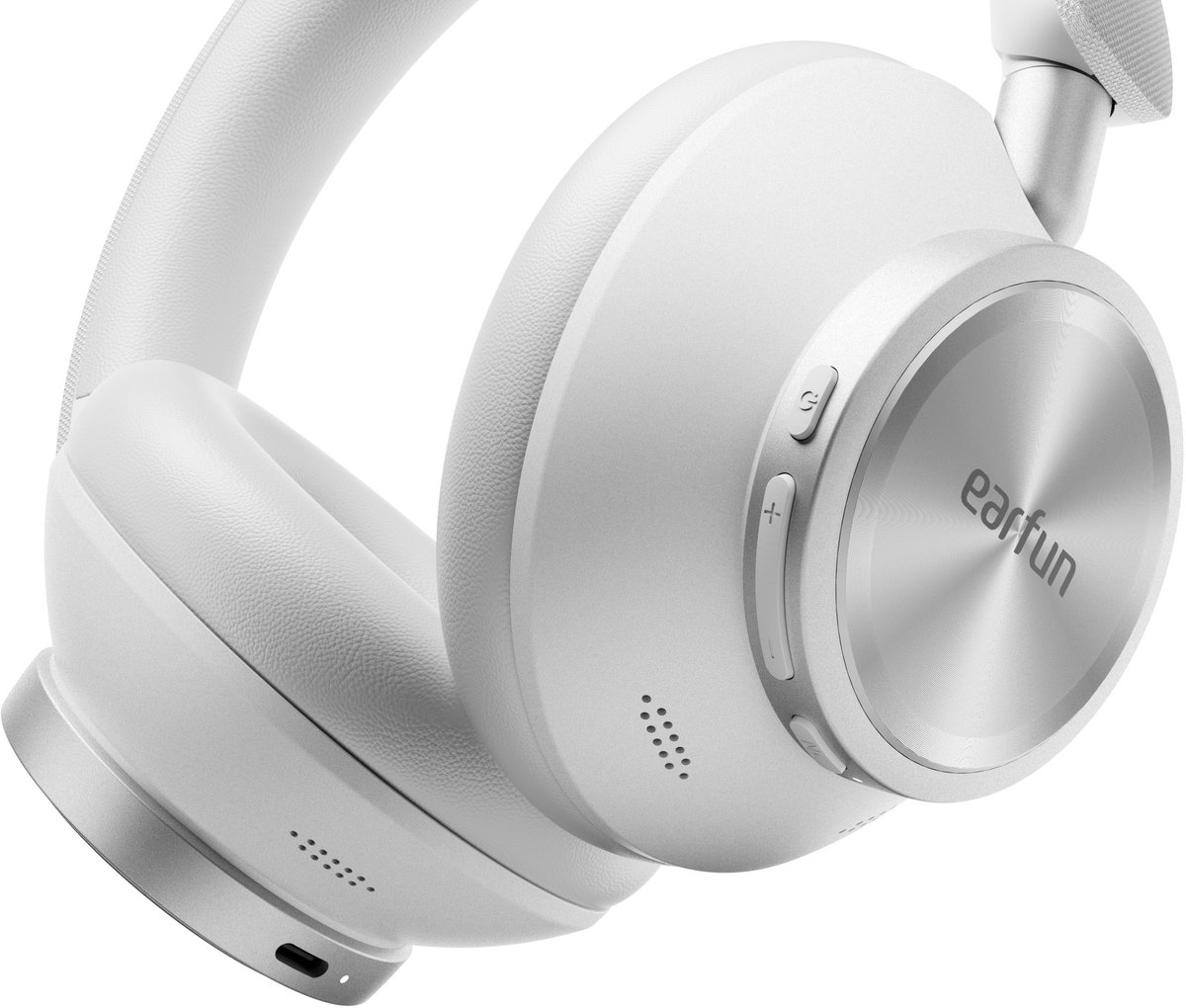 EarFun Wave Life white – Hybrid ANC Koptelefoon met 60u Batterijduur, Hi-Res Audio & Bluetooth 5.4