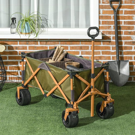 Opvouwbare Bolderkar met Verstelbare Handgreep en Draagvermogen Tot 120 kg - Ideaal voor Strand en Tuin van Opvouwbare Bolderkar — afbeelding 3