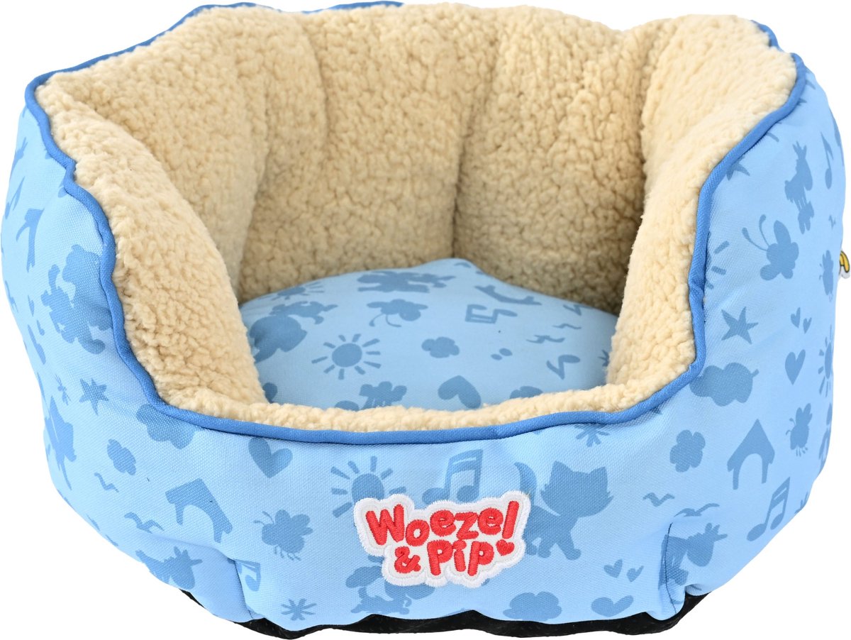 Woezel & Pip slaapmand rond blauw 40cm