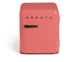CREATE - Koelkast in retrostijl - Terracotta - Handvat Zwart - FRIDGE RETRO 48L