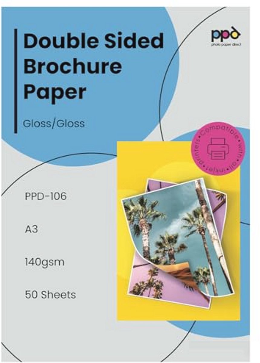 Dubbelzijdig Glanzend Fotopapier A3 (180 g/m2) voor Inkjetprinters