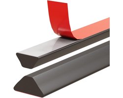 Lariwo Sanitair® Siliconen waterdorpel 100cm 100 cm zwart douche douchebak douchegordijn wc toilet wasbak waterstopper waterdorpel waterdrempel