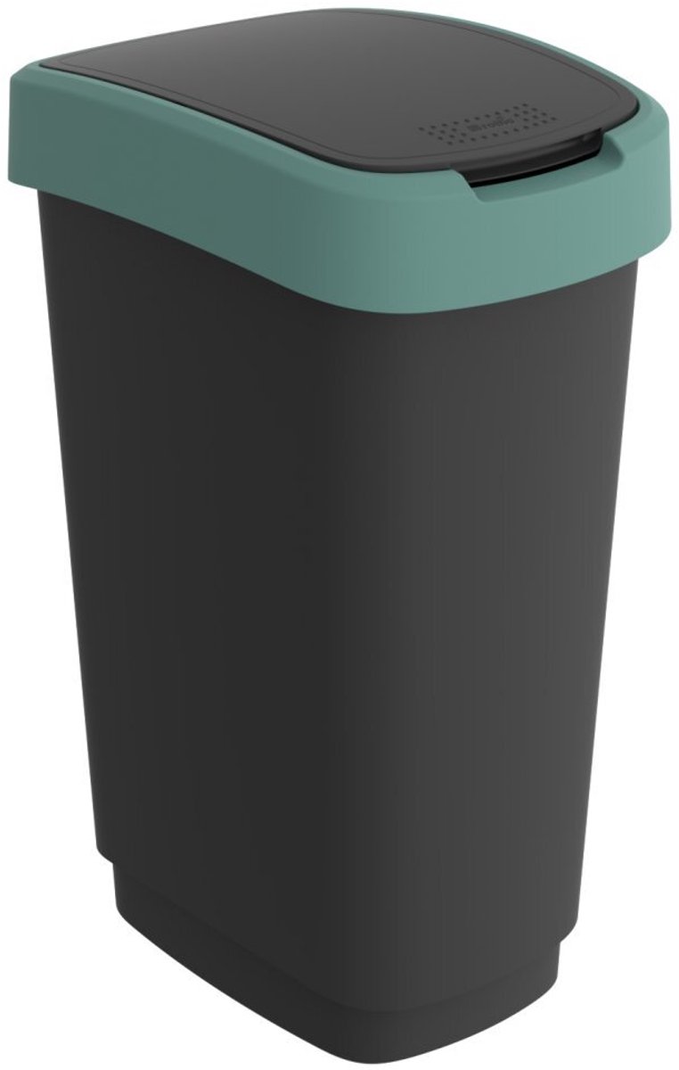 Rotho Twist - afvalbak - kunststof - 50Liter - misletoe groen