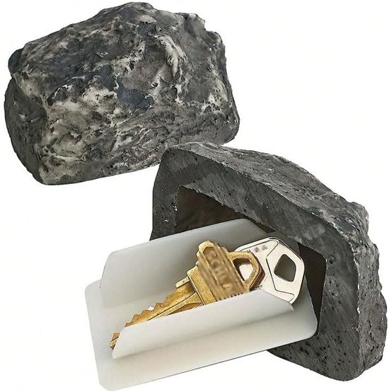Nep-rock key hideaway device - outdoor car safe - waterdicht model dat ...