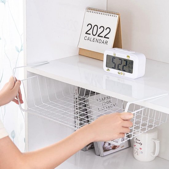 YBING Over de deur haken en organizer hanger achter deurhaken met mand opslag boven de deur opbergrek met 3 mesh manden achterkant van deur plank organizer (bruin