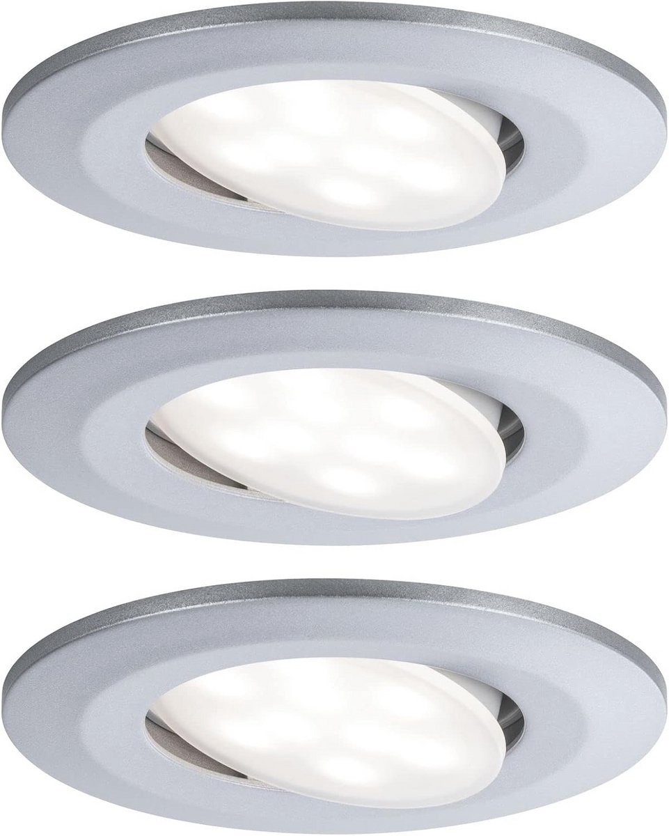 Dimbare LED inbouwlamp rond IP65 - 3 stuks 3x6,5W voor badkamer en vochtige ruimtes