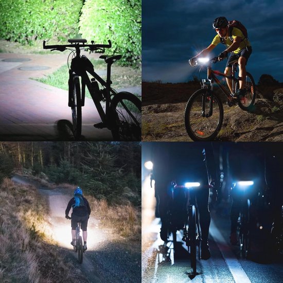LED Fietslamp 1400 Lumen - USB Oplaadbare Fietsverlichting met 4000 mAh Accu - Waterdicht IPX5 — afbeelding 5