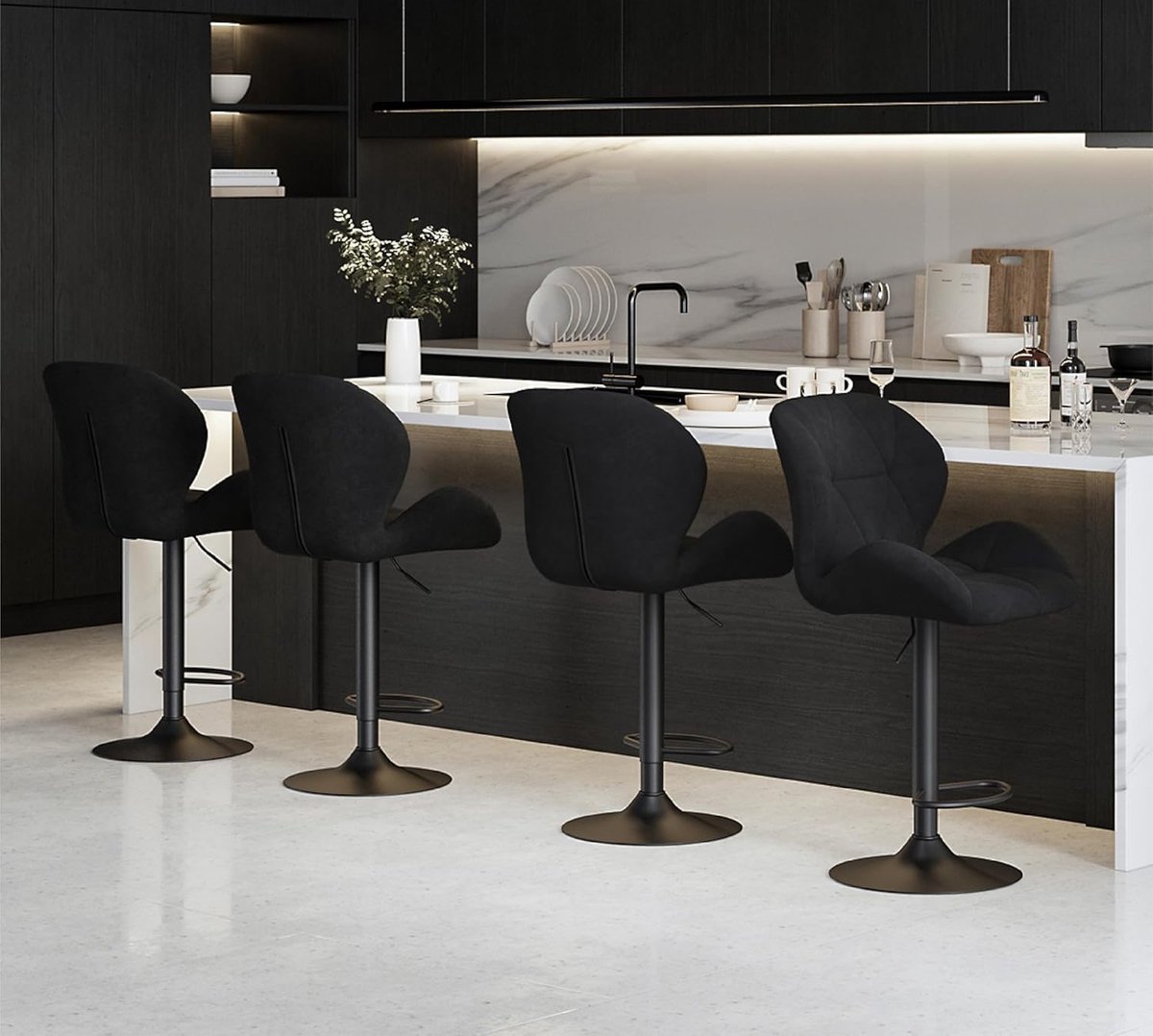 Barkrukken Set van 2 – Met Rugleuning – Industrohome