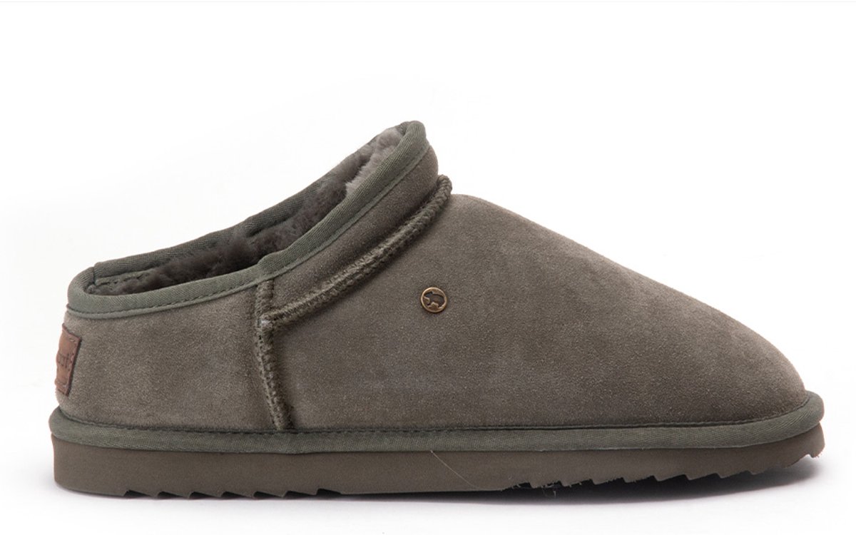 Warmbat Conner Suede Heren Sloffen - Groen