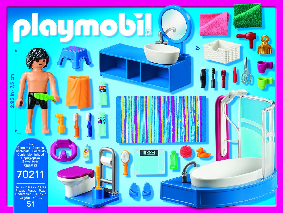 PLAYMOBIL Dollhouse Badkamer met ligbad - 70211 — afbeelding 9