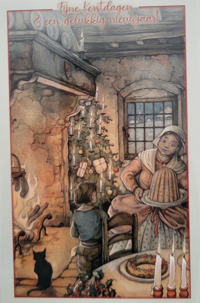 8 Kerstkaarten Kerstavond Anton Pieck - 9 kaarten met enveloppen kerst feestdagen