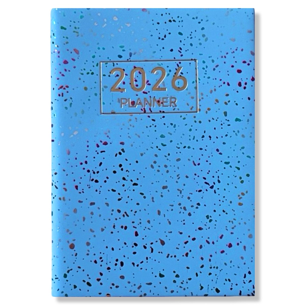 2026 Mini Pocket Agenda - Weekagenda 7D/2P - Softcover Rainbow Blauw - 7,5x10,5cm