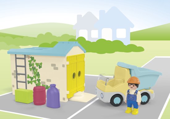 PLAYMOBIL Junior Werkman met sorteer-garage - 71686 — afbeelding 3