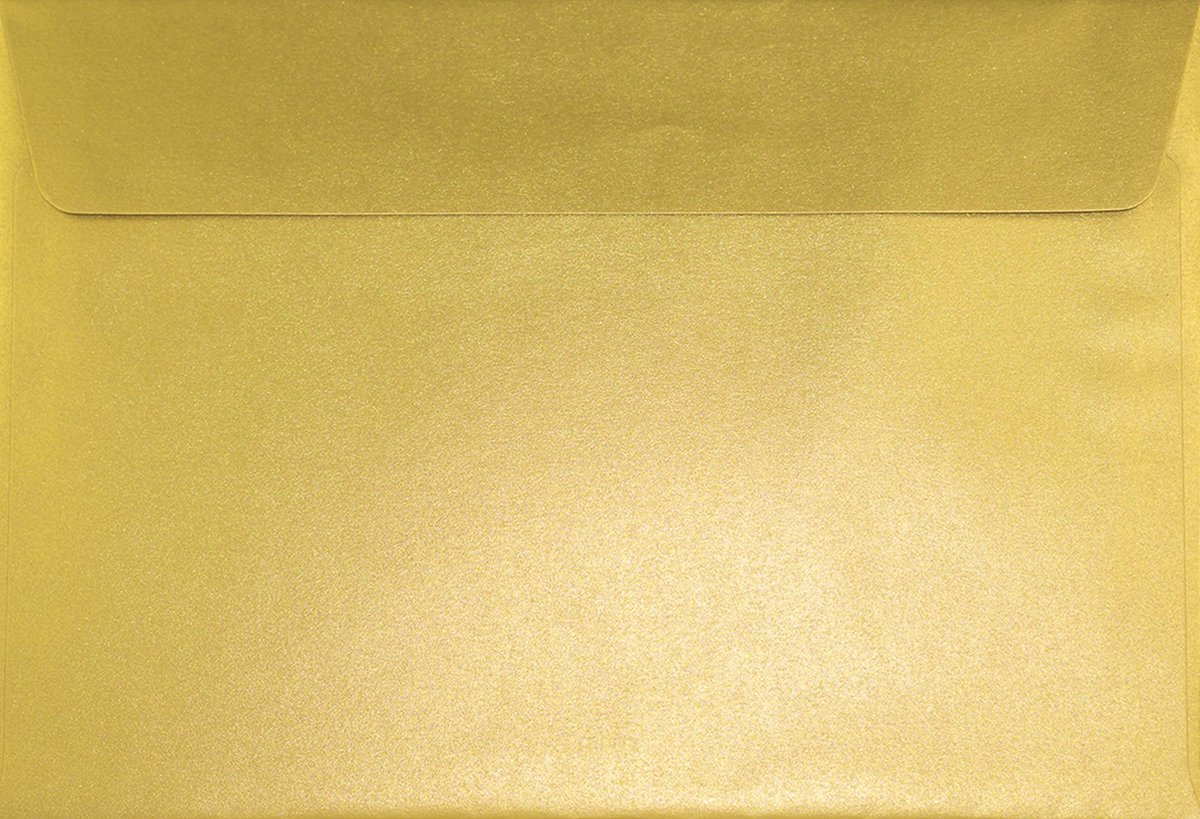Metallic (parelmoer) gouden enveloppen A5 - 162 x 229 mm - C5 - 20 stuks - HK zelfklevend met plakstrip - 125 gram - Sirio Pearl - Netuno