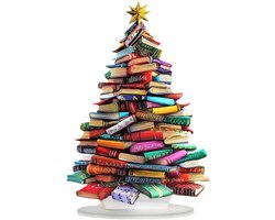 Ynkkvre - Kerstdecoratie - Kerstversiering - Bureau Decoratie - Tafeldecoratie - Uniek Boekdesign - LED Verlichting - Modern Kunstwerk - Eenvoudig Opbergen