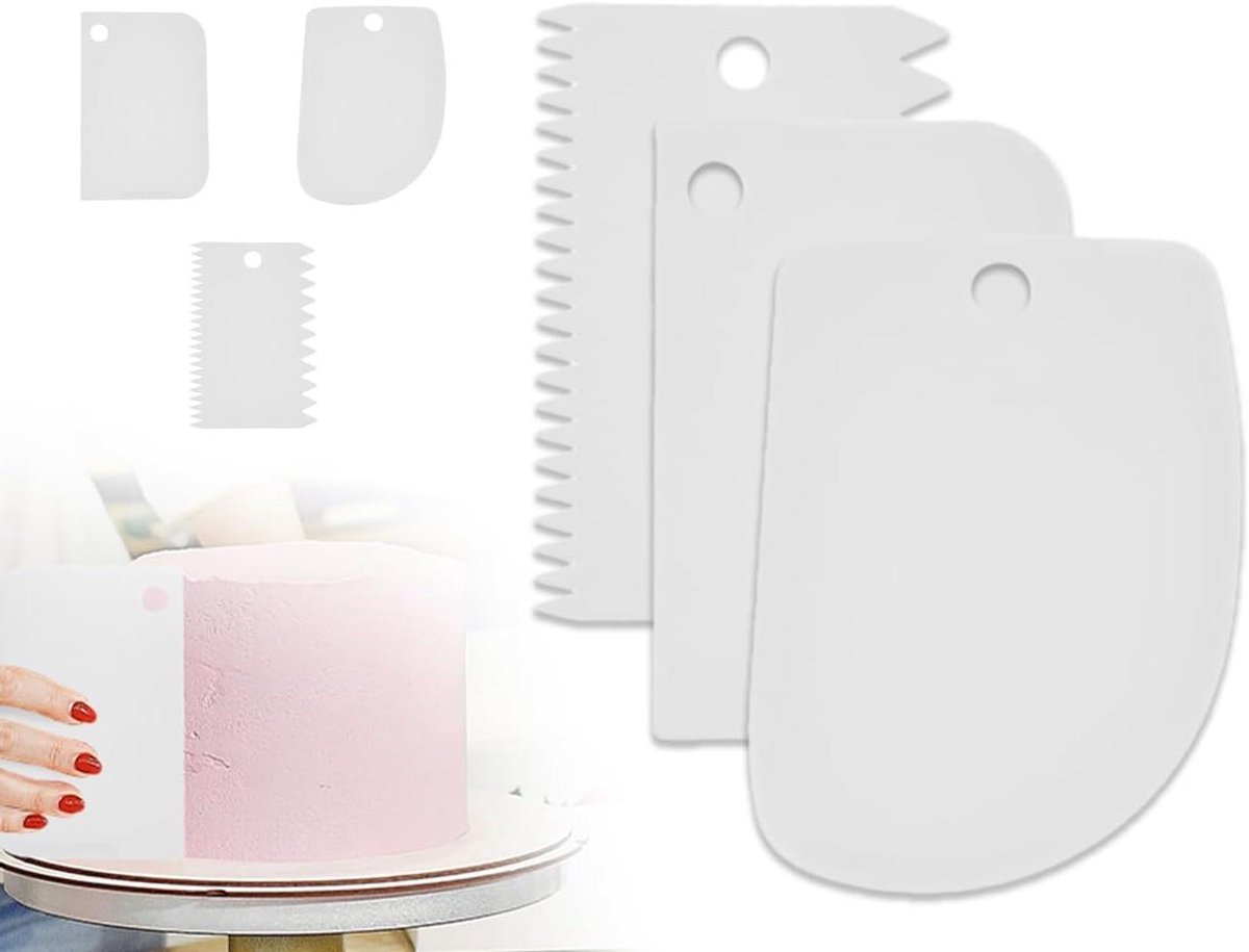 E-Ambar - Deegschraper Set voor keukenbakken en cakebereiding (3 stuks)