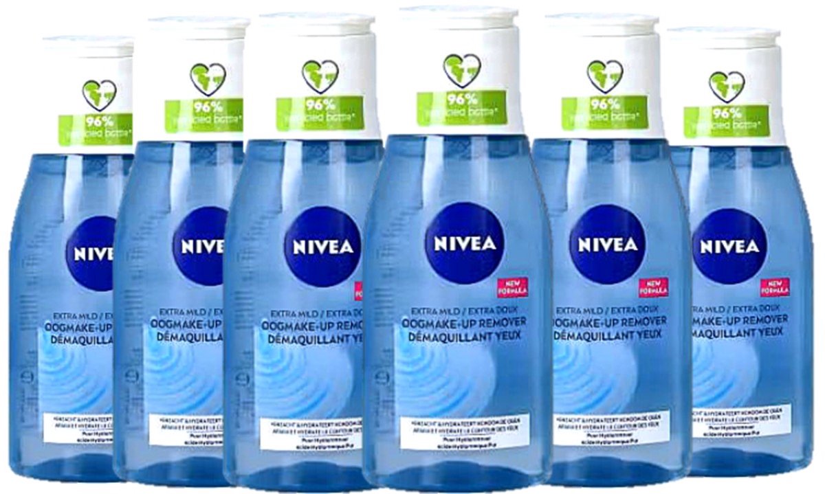 NIVEA Oog makeup Reinigingslotion - Extra mild - 6 x 125 ml