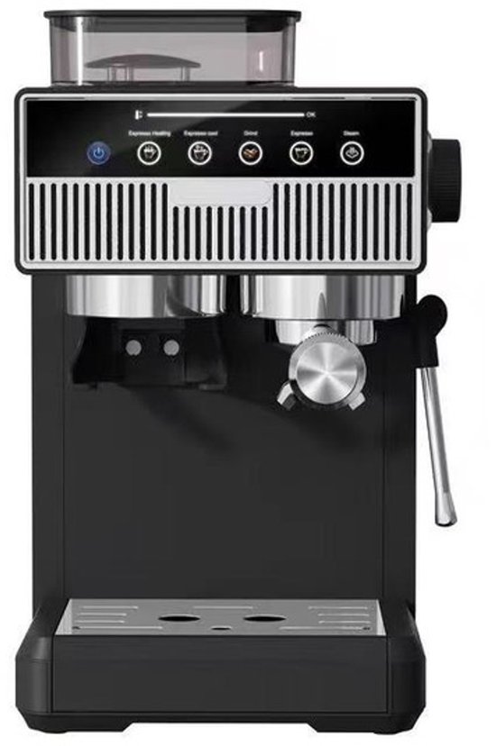 Espressomachine 2-in-1 met ingebouwde koffiemolen en melkfunctie