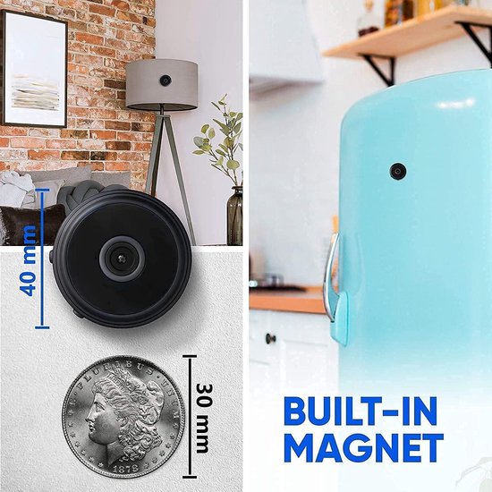 Spycam - Verborgen Camera - Wifi 1080 HD - Mini Camera - Beveiliging - Met Gebruiksaanwijzing van Merkloos — afbeelding 4