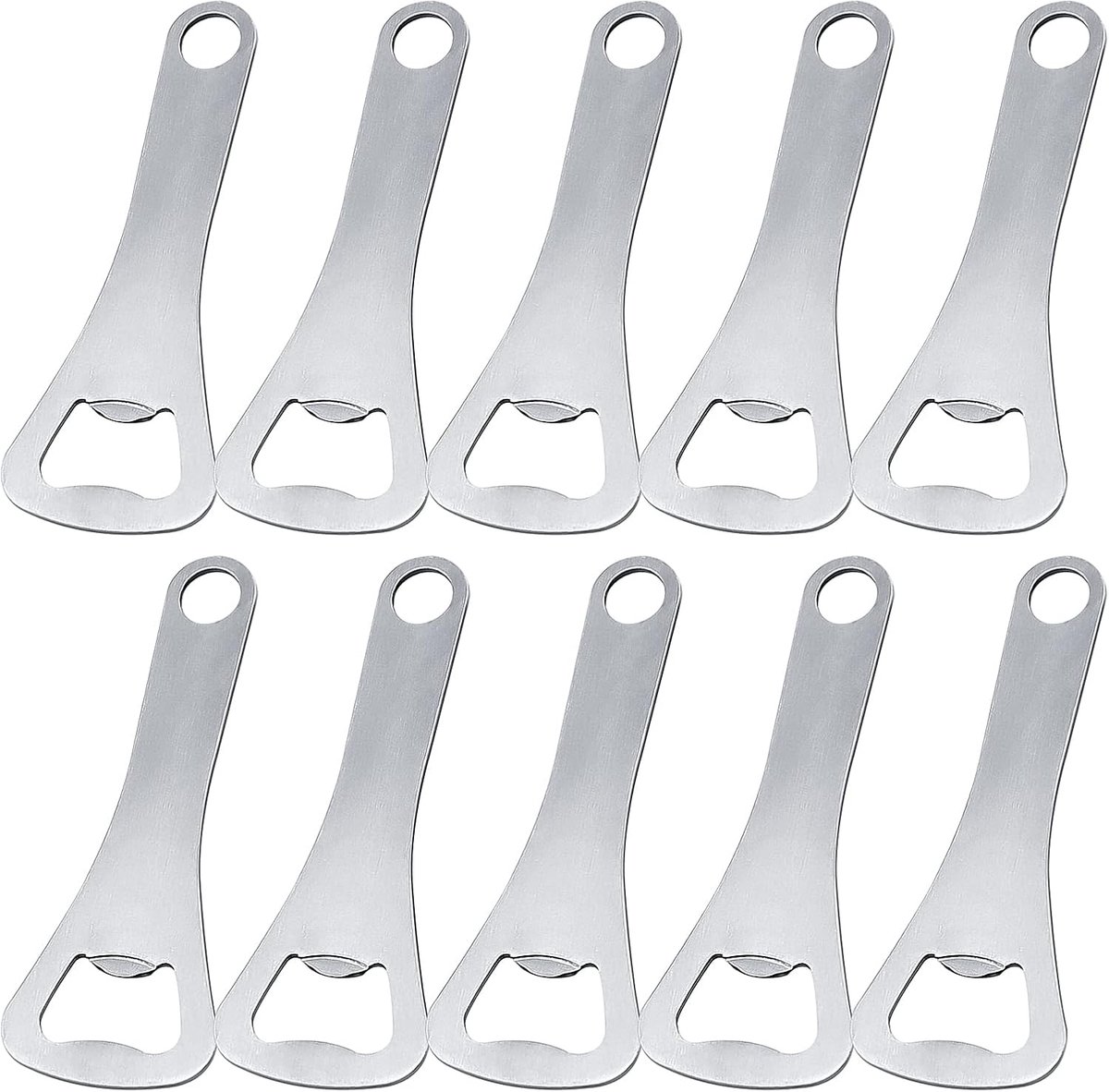 Killogood 10-delige flesopener, roestvrijstalen flesopener voor bartenders, outdoor flesopener voor mannen, roestvrijstalen flesopener