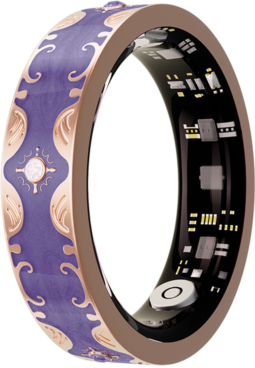 WizBay Premium Select® Bohemian Smart Ring - Glory Purple - Hartslag, Slaap en Zuurstofmeting - Activiteitstracker - Maat 9