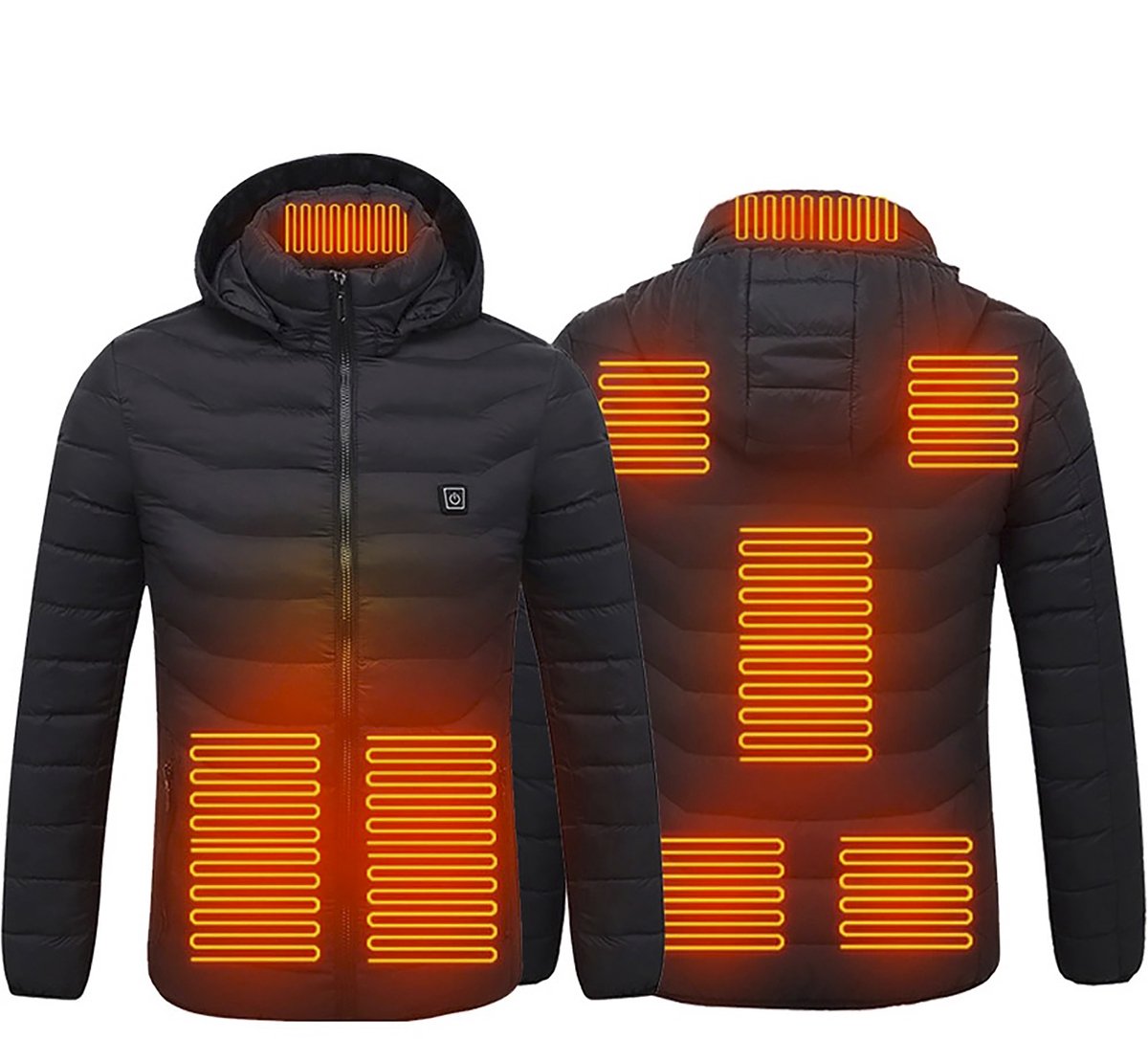 KIMO DIRECT Verwarmde Jas Heated Jacket Elektrische Verwarming Unisex Zwart