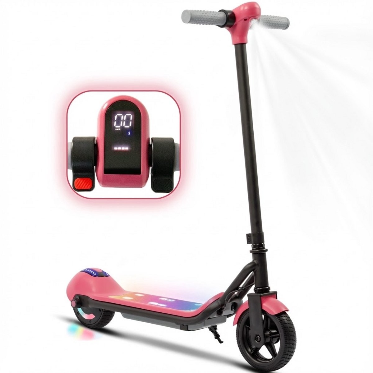 Elektrische Step Kind – Elektrische scooter voor kinderen- Bereik tot 10km – 110W Motor – Maximum 14 km/u – 6.5 Zoll Banden – Maximale Belasting 60kg – Opvouwbare Kinderstep voor 6-12 jaar – Roz Elektrische Step Kind – Elektrische scooter voor kinderen- Bereik tot 10km – 110W Motor – Maximum 14 km/u – 6.5 Zoll Banden – Maximale Belasting 60kg – Opvouwbare Kinderstep voor 6-12 jaar – Roz