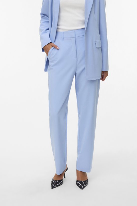 Vero Moda Broek Vmzelda Hw Straight Pant Boo 10261257 Brunnera Blue Dames Maat - W34 X L34